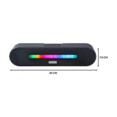 VEhop with RGB Light 16 W Bluetooth Speaker Bluetooth v5.0 with USB,SD card Slot,Aux Playback Time 10 hrs Black - Black