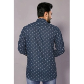 Anand Cotton Blend Regular Fit Printed Full Sleeves Mens Casual Shirt - Blue ( Pack of 1 ) - None