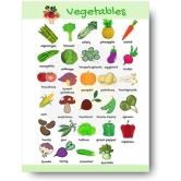 Photojaanic Vegetables Poster Perfect For Kindergarten, Nursery and Homeschooling (16X12inc, 300GSM Thick Paper, Gloss Laminated, Multicolor)