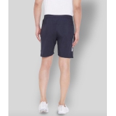 RANBOLT Navy Polyester Lycra Fitness Shorts - None