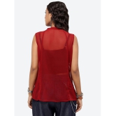 Baawri Polyester Blend Shrugs - Maroon Single - None