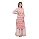 Monica Fashion Women's Rayon Hand Work Straight Kurta and Sharara Set/Ethnic wear/Tradtional Wear/Kurti Botton Set/Kurti Sharara Set