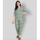 Berrylicious - Green Rayon Womens Nightwear Nightsuit Sets ( Pack of 1 ) - 2XL