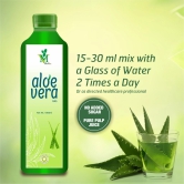 Mint Veda Natural Concentrated Aloe Vera Juice With Pulp | Health Ayurvedic Aloe Juice for Glowing Skin, Healthy Hair and Better Digestion, 1 Liter Pack of 3