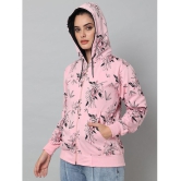 eWools.in Cotton Blend Women''s Hooded Sweatshirt ( Pink ) - None