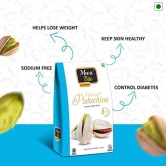 MEVABITE Roasted and Salted California Pistachios (250 Grams) | 100% Pure and Organic Dry Fruit and Nuts