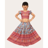 Girls Rayon Silk Fully Stitched Lehenga Choli | Bandhani Print MultiColor Lehenga Choli Set-Maroon / 3 Years-4 Years