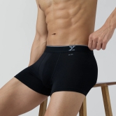 Traq Silver Cotton Trunks Black Knight L