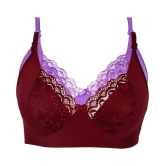 Kiran Enterprises Cotton Minimizer Bra - Maroon - None