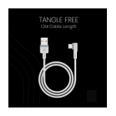 Portronics Konnect L Type C Cable:1.2M Type C USB Cable ,White (POR 1403) - White