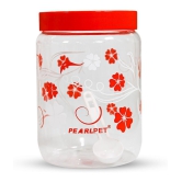 PearlPet - Red Plastic Spice Container ( Set of 6 ) - 1800 ml - Red