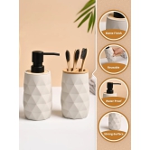 VON CASA 2Pcs Grey Plastic Bathroom Set