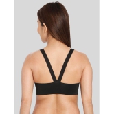 ILRASO - Black Satin Removable Padding Women's Plunge Bra ( Pack of 1 ) - None