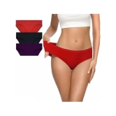 CARNEST Multicolor Pack  Of 3 Panty Blended Solid Womens Hipster ( Pack of 3 ) - None