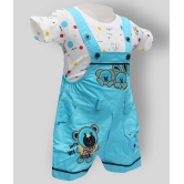 Zadmus - Blue 100% Cotton Dungarees For Baby Boy ( ) - 6-12 Months