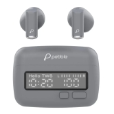 Pebble Retro Buds Grey