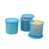 HOMETALES Plastic Multi-Purpose Food Container, 800ml Each, Blue, (3U) - Blue