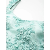 Desginer Sea Green Net Gown-S