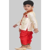 Coxxup Beige Silk Boys Dhoti Kurta Set - Pack of 1 - None