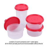 Milton New Meal Combi Lunch Box, 3 Containers and 1 Tumbler, Red