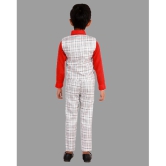 DKGF Fashion - Red Cotton Blend Boys Shirt & Pants ( Pack of 1 ) - None