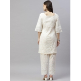 miravan - White Straight Cotton Women's Stitched Salwar Suit ( Pack of 1 ) - None