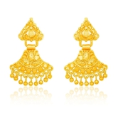 LUV FASHION Golden Drop Earrings ( Pack of 1 ) - Golden