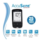 AccuSure Sensor Glucometer Machine with 25 Test Strips & 10 Lancets