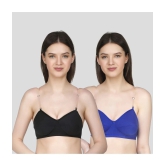 TCG Pack of 2 Cotton Blend Non Padded Womens Everyday Bra ( Blue ) - None