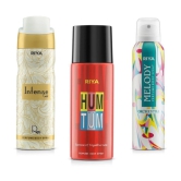 Riya Intense Gold & Hum Tum & Melody Perfume Body Spray for Unisex 150 ml ( Pack of 3 )