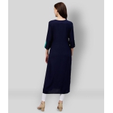 KIPEK - Blue Rayon Womens Straight Kurti - XXL