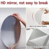 WallDaddy Oval Shape Plastic Mirror For Wall Size (20x30)Cm Flexible Mirror PentagonMirror-Free Size