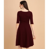 Sheetal associates - Maroon Cotton Blend Women's Bodycon Dress ( Pack of 1 ) - None