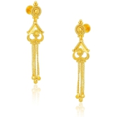 LUV FASHION Gold Drop Earrings ( Pack of 1 ) - Gold