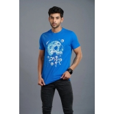 Devils Space Printed Royal Blue T-Shirt for Men XXL