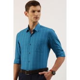 Men Blue Slim Fit Formal Full Sleeves Formal Shirt