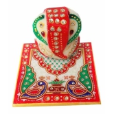 Ocean Enterprises Multicolour Marble Ganesh Chowki