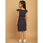 MINI & MING Girls Polka Dot Print Flutter Sleeve Fit & Flare Dress