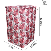 E-Retailer Single Polycotton Pink Leaves Design Top Load 5 KG To 8 KG Washing Machine Covers