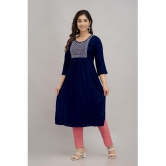 Kapadia - Navy Straight Rayon Womens Stitched Salwar Suit ( Pack of 1 ) - None