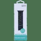 Croma Broad Metallic Strap for Apple iWatch (42mm / 44mm / 45mm) (Apple Compatible, Black)