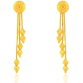 LUV FASHION Gold Drop Earrings ( Pack of 1 ) - Gold