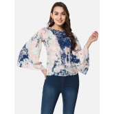 ALL WAYS YOU Women Top Crepe fabric  Blue XS