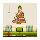 Asmi Collection Meditating God Buddha Wall Sticker ( 85 x 60 cms )