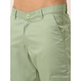 Indian Needle Mens Casual Cotton Solid Cargo Pants-36 / Green