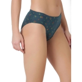 Dollar Multi Color Combed Cotton Cotton Printed Womens Briefs ( Pack of 6 ) - None