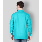 Springberry - Turquoise Cotton Slim Fit Mens Casual Shirt ( Pack of 1 ) - None