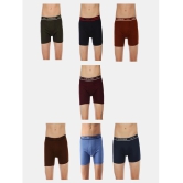 Dollar lehar Multicolor Combed Cotton Cotton Mens Trunks ( Pack of 7 ) - None