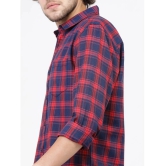 Ketch Polyester Slim Fit Checks Full Sleeves Mens Casual Shirt - Navy Blue ( Pack of 1 ) - None