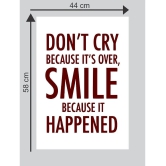 Decor Villa Dont Cry Motivational/Quotes Theme PVC Sticker